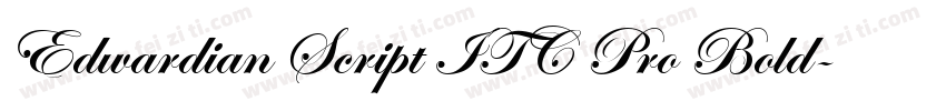 Edwardian Script ITC Pro Bold字体转换